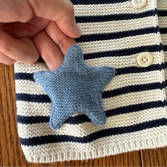 Gap Baby Bear Striped Cardigan with Star Pockets, size 3-6M - Picture 7 of 10